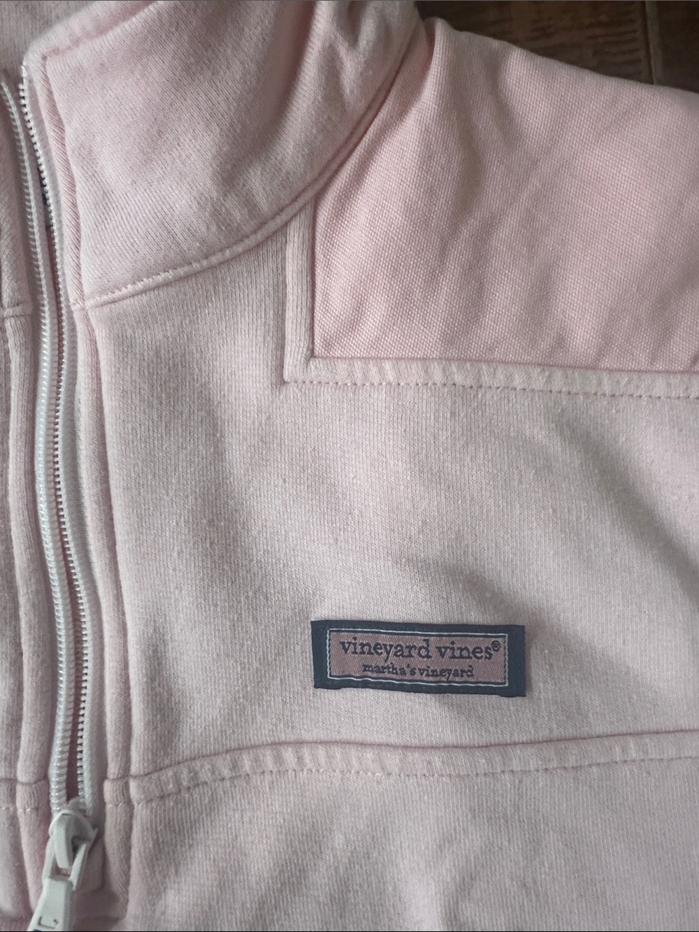 Vineyard Vines Light Pink Quarter-Zip Pullover Sweatshirt - Picture 3 of 6